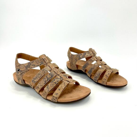 Vionic Harissa Women Sandal Sz 8 Tan Leather Arch Support Adjustable Strap Comfy - Picture 3 of 16